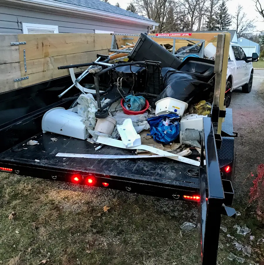 Roll-off dumpster delivered to a residential driveway in Naugatuck
